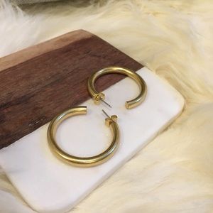 Madewell chunky medium hoop earrings